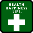Health, Happiness, Life Cross Medicinal Marijuana Auto Decal